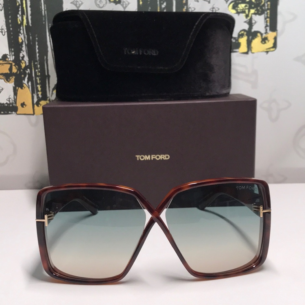 New Authentic Tom Ford Women's Gradient Brown Sunglasses TF1117 53p - Picture 5 of 14